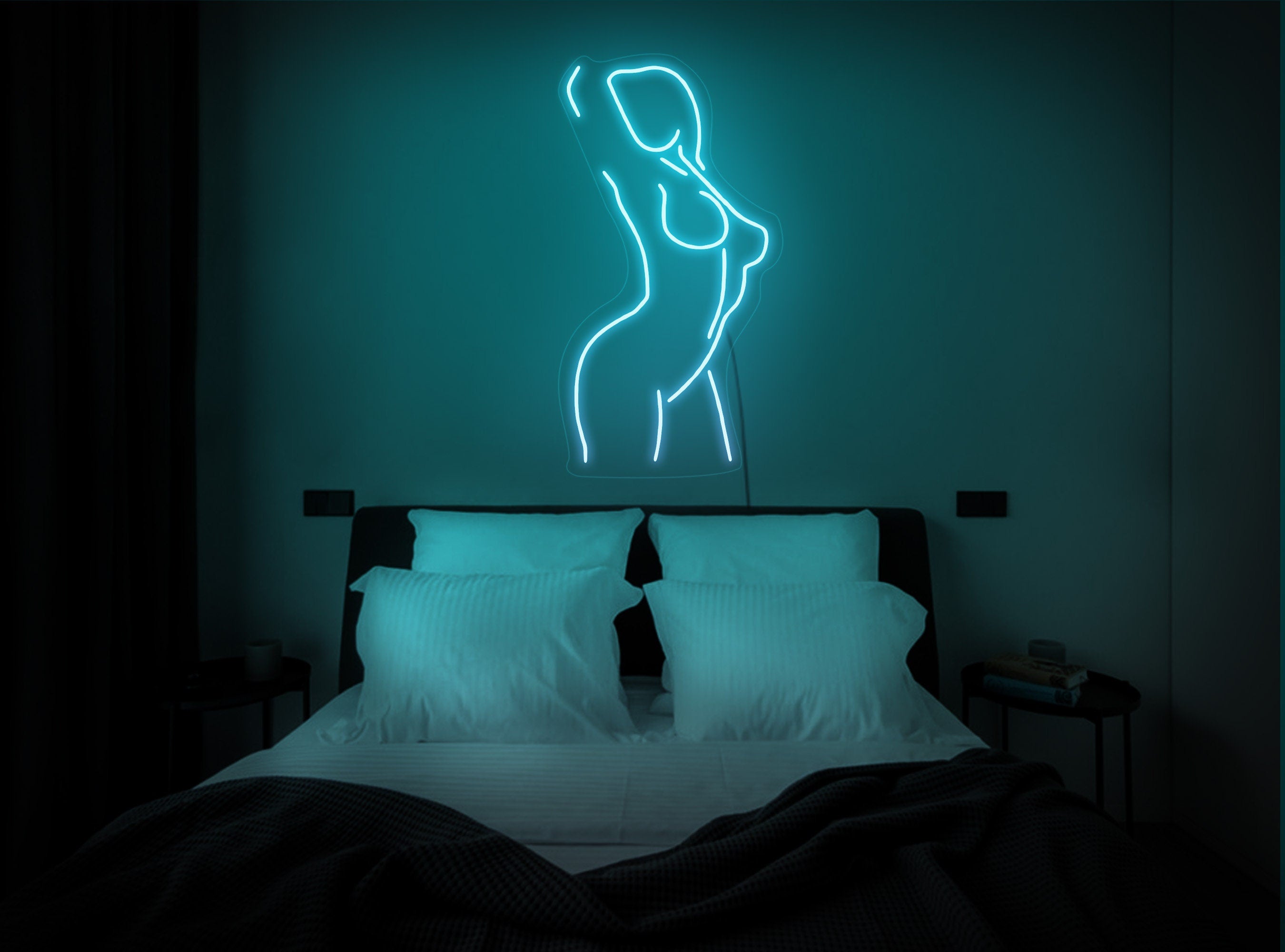 Woman body neon sign