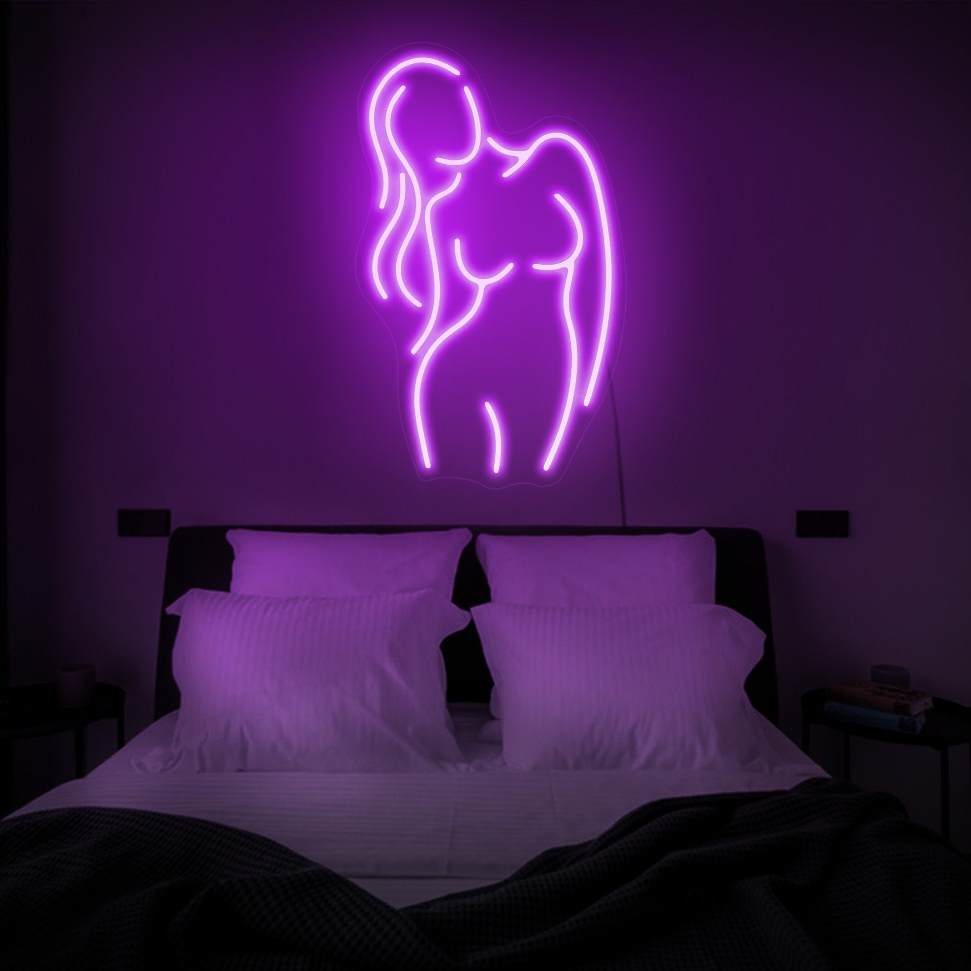 Woman body neon sign