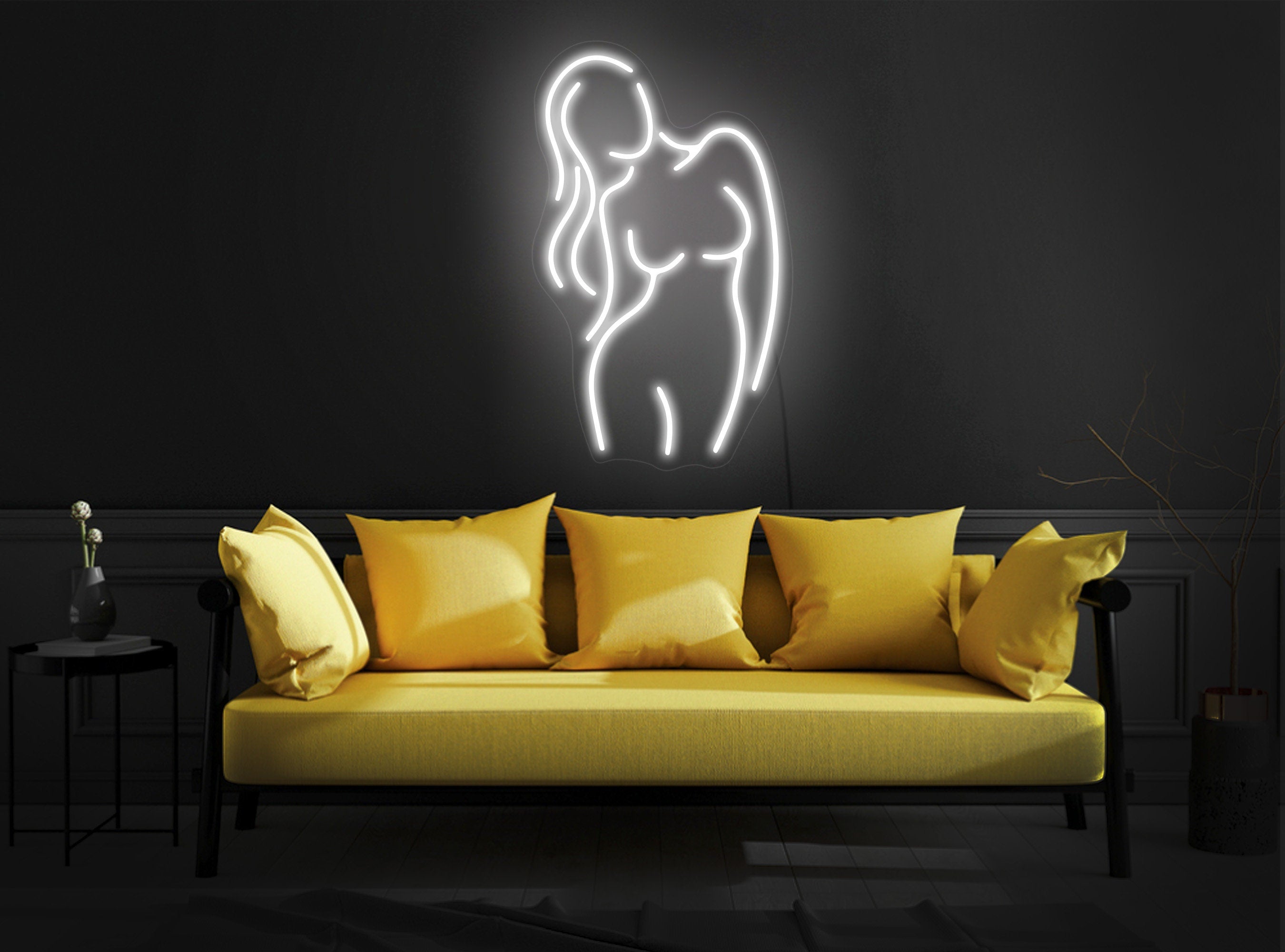 Woman body neon sign