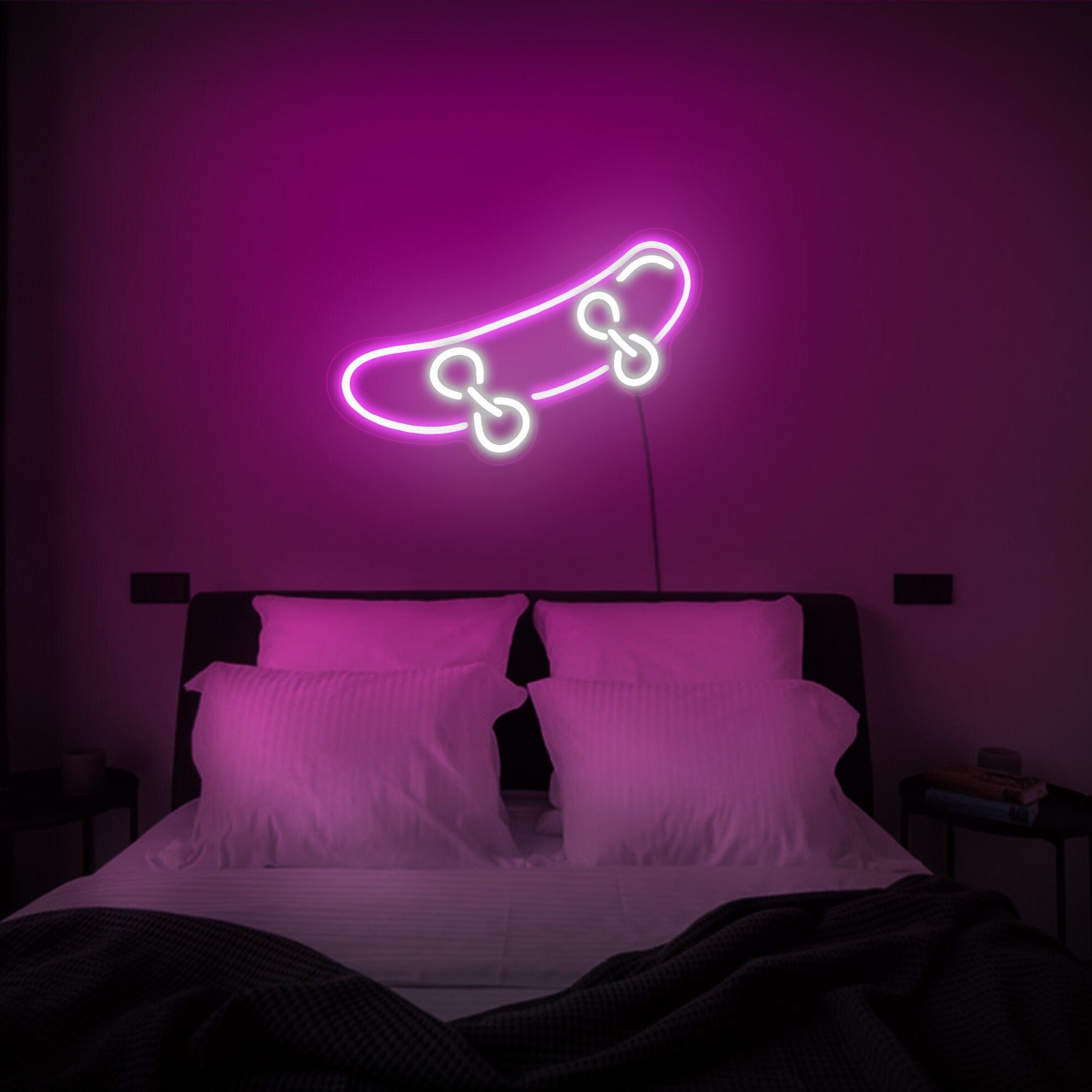 Skateboard neon sign