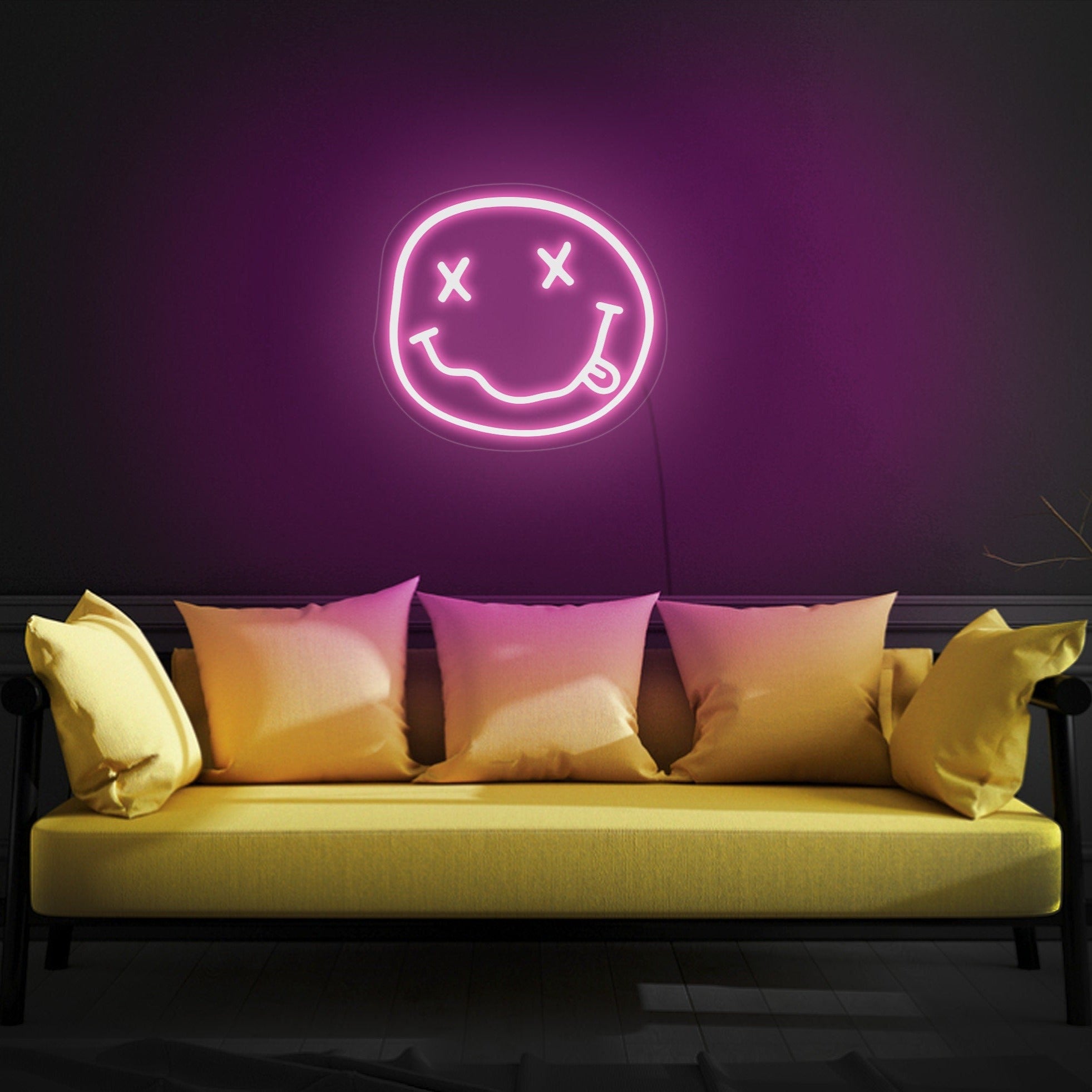 Smile neon sign