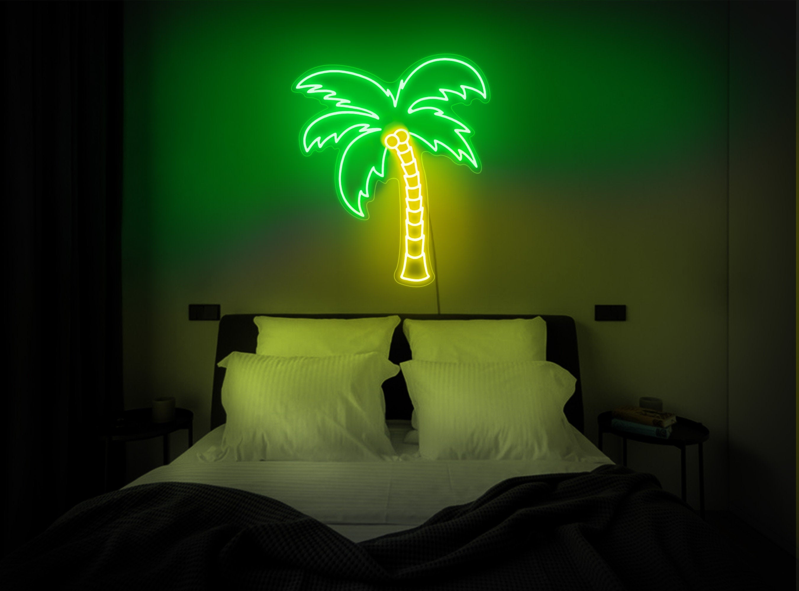 Palm tree neon light