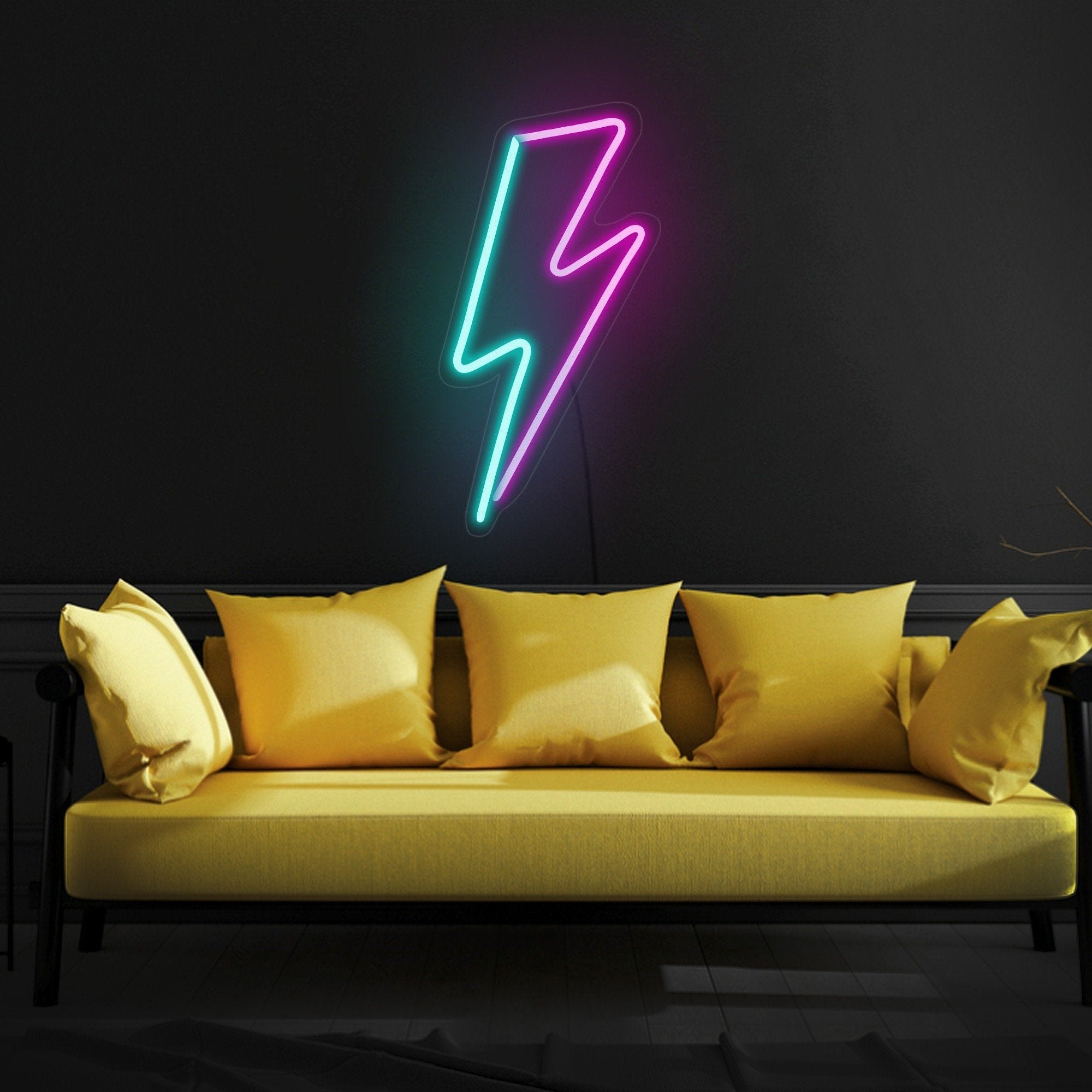 Lightning bolt led sign