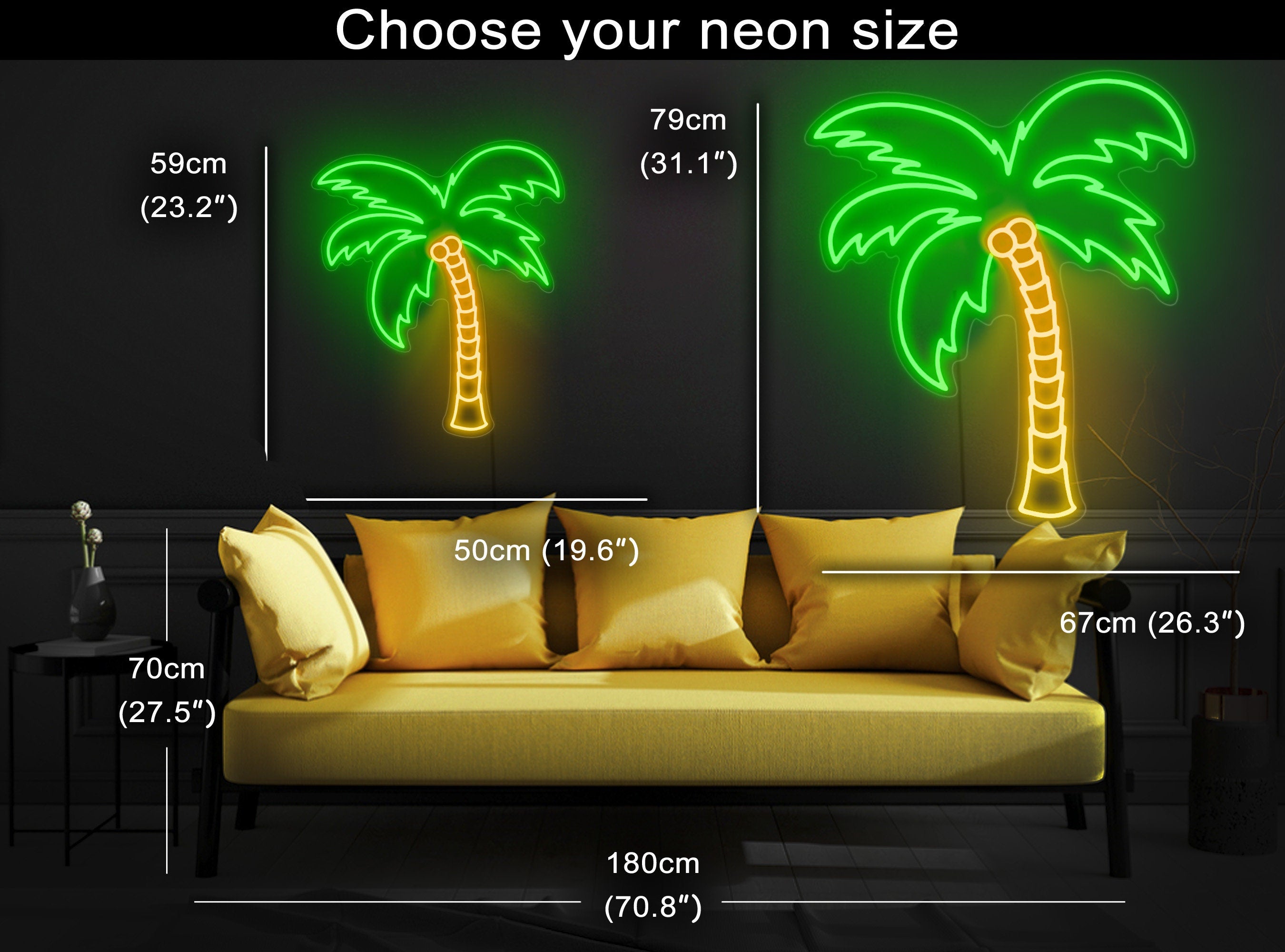 Palm tree neon light