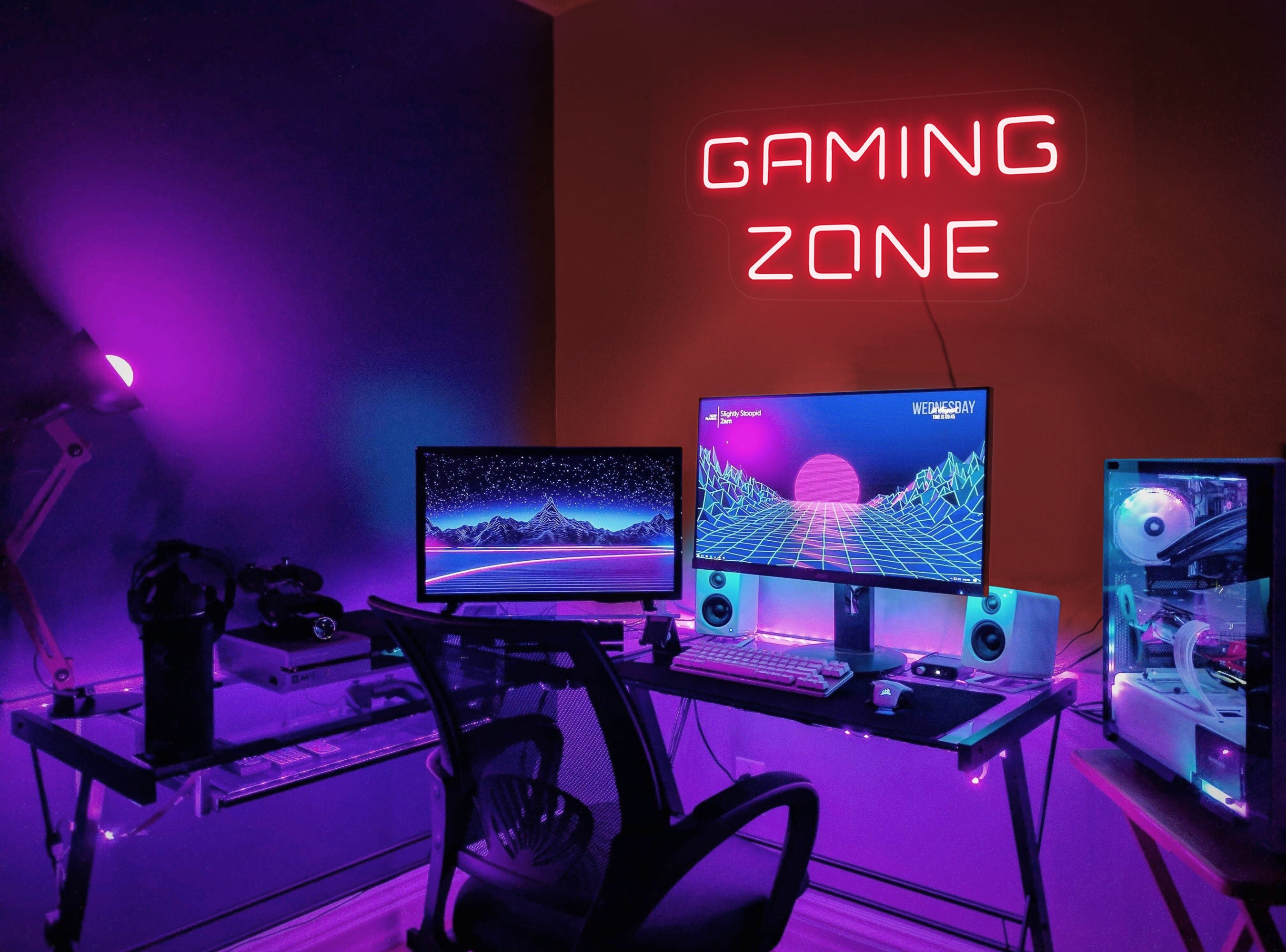 Gaming zone neon sign