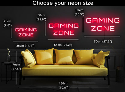 GAMING ZONE NEON SIGN