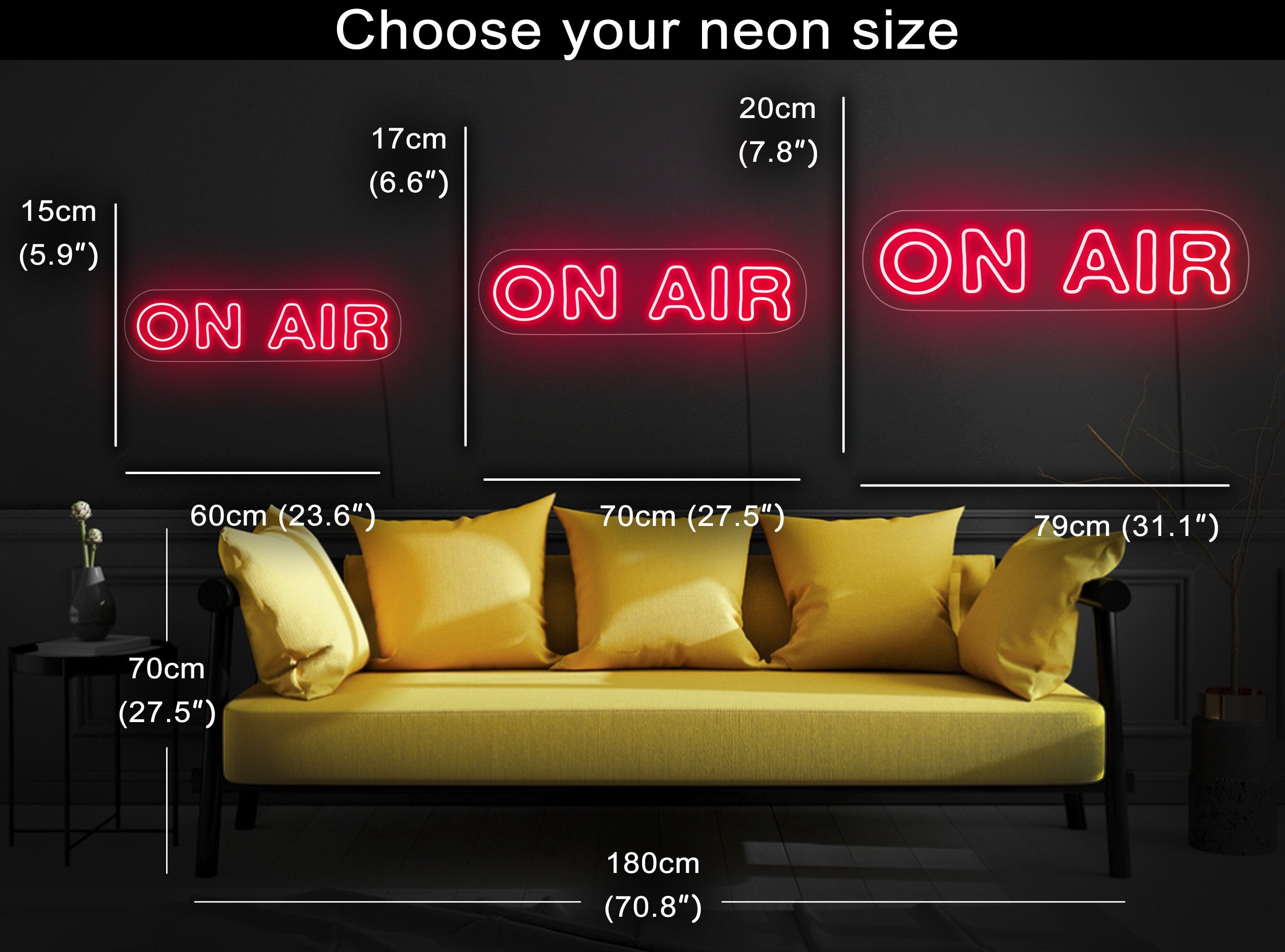 On air neon sign