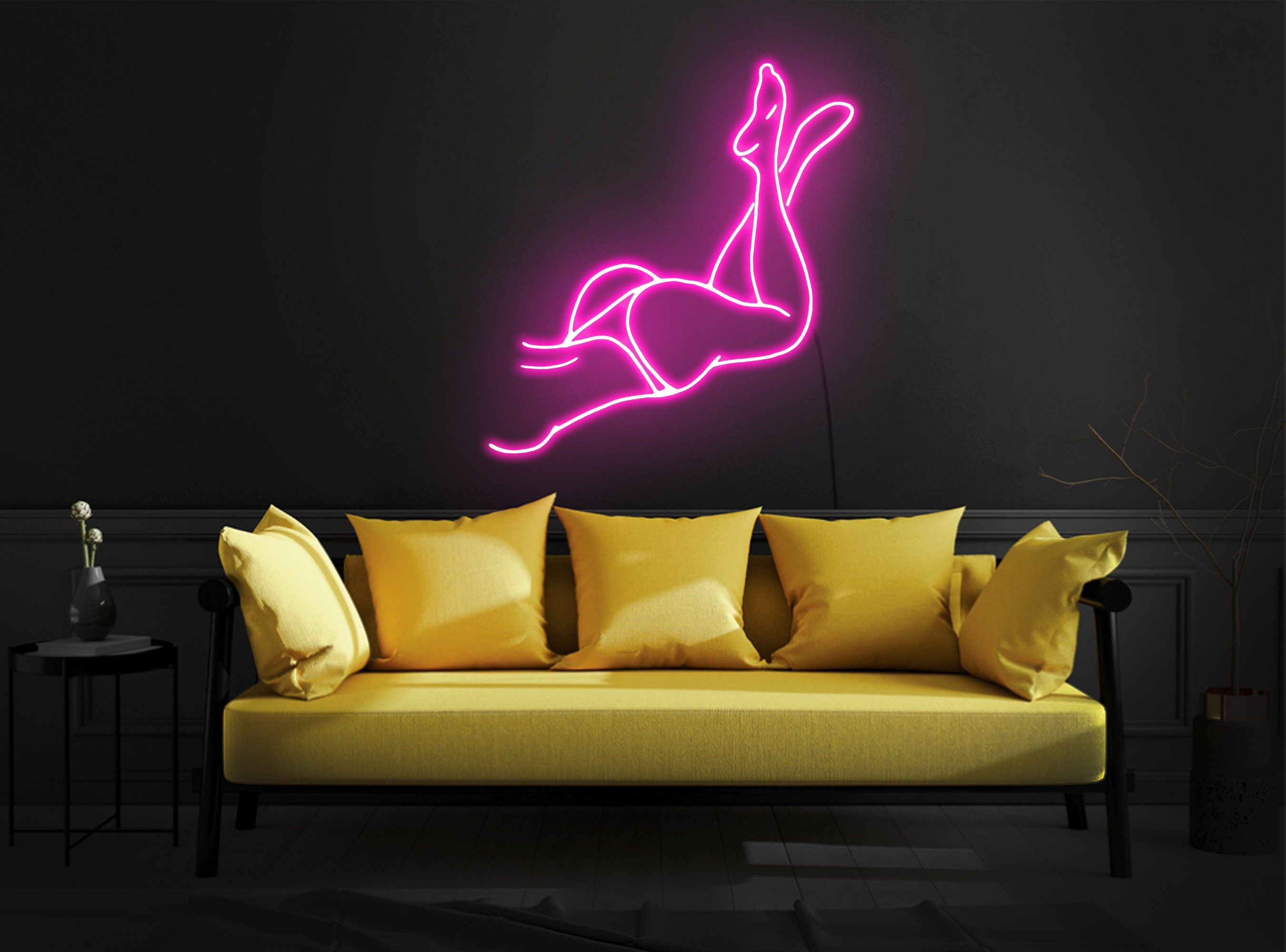 Woman, Girl body neon sign