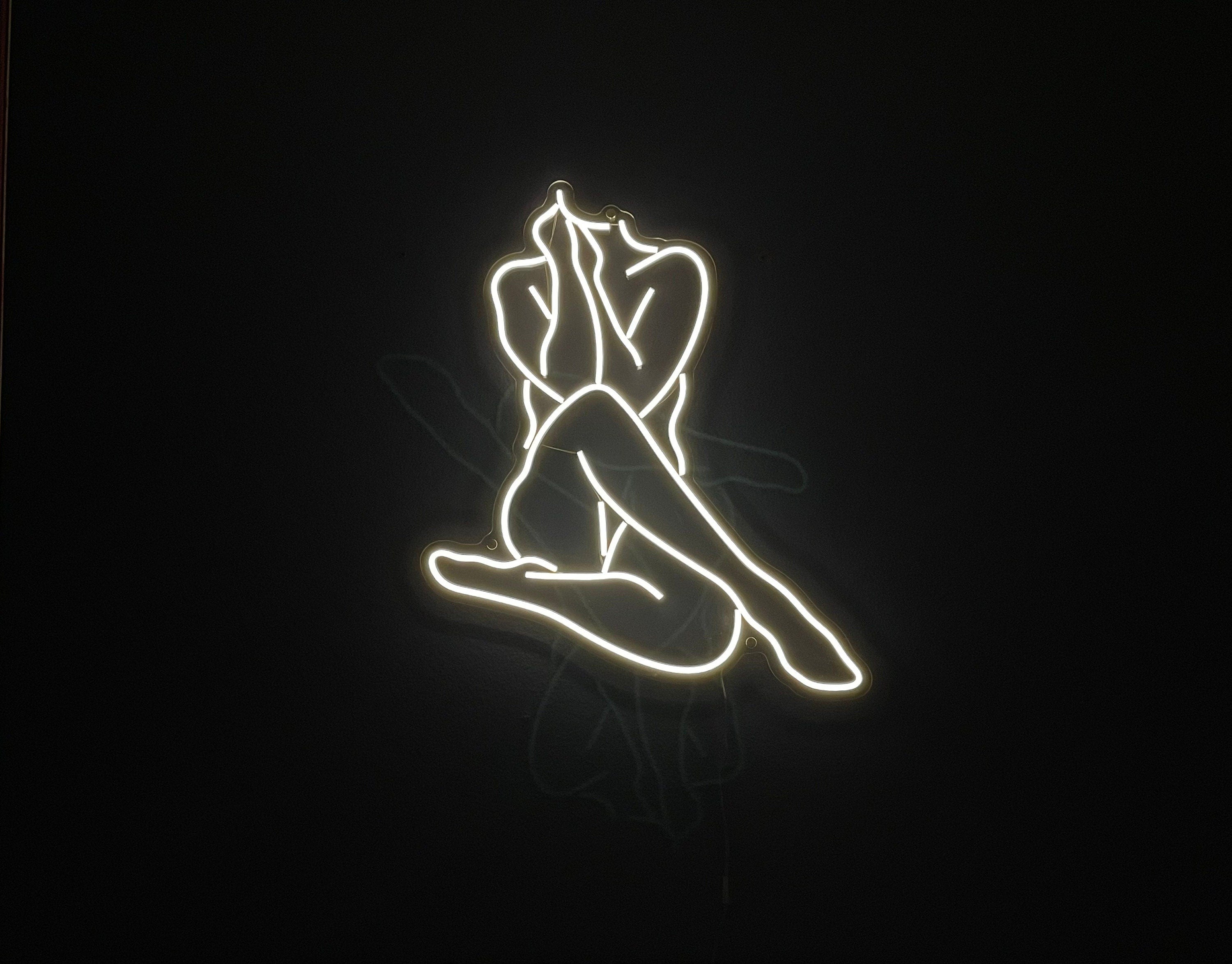 Lady body neon sign