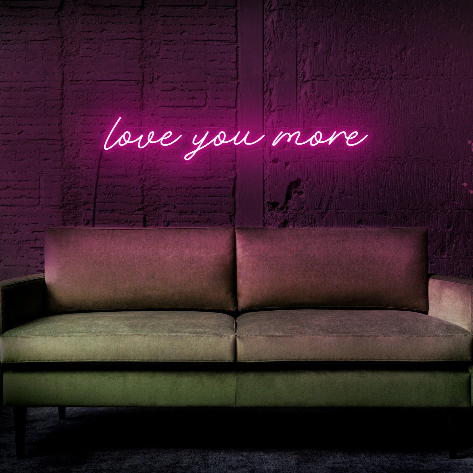 Love you more neon sign