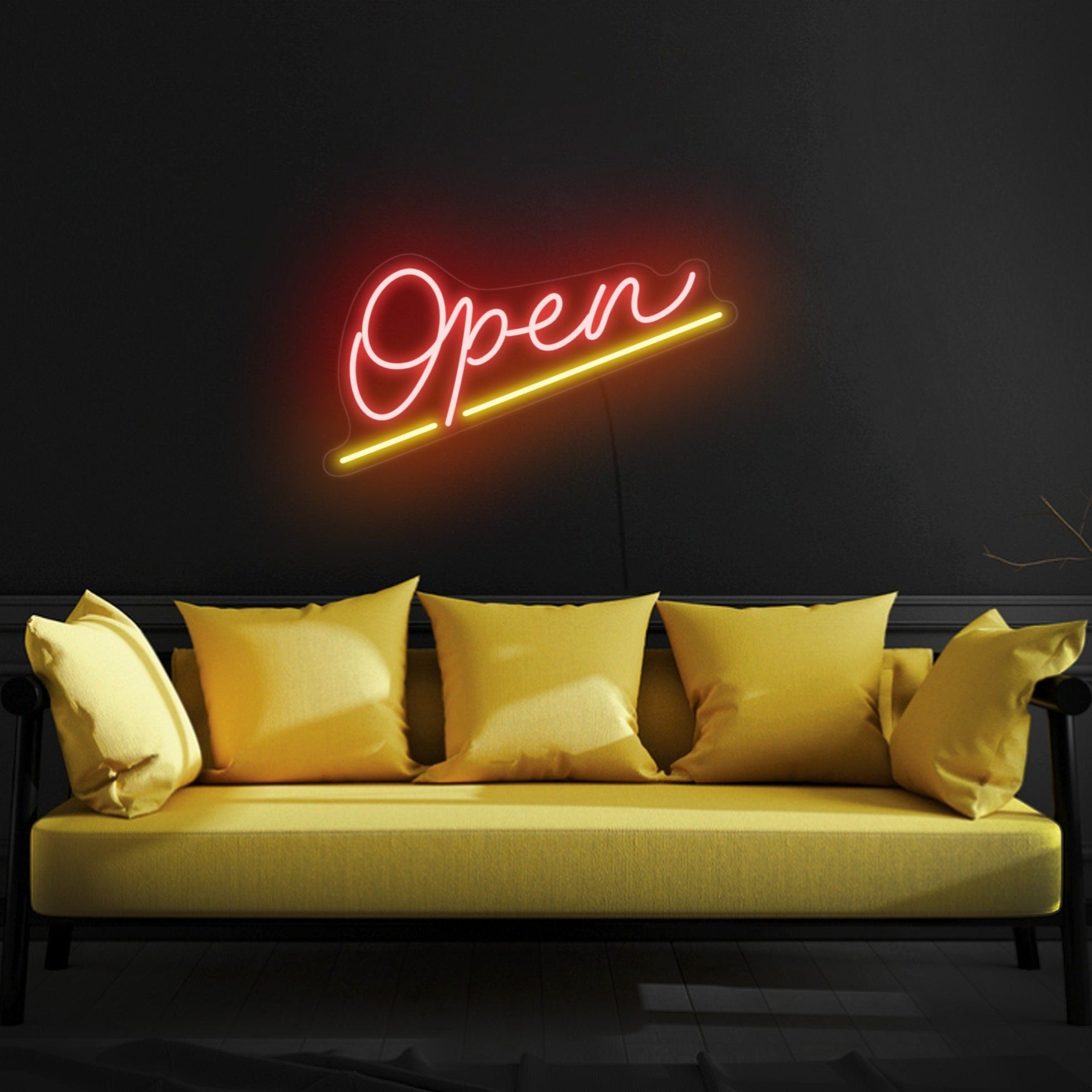 Open neon sign