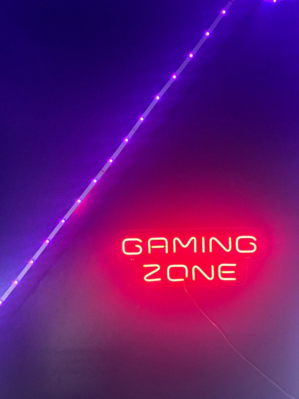 Gaming zone neon sign