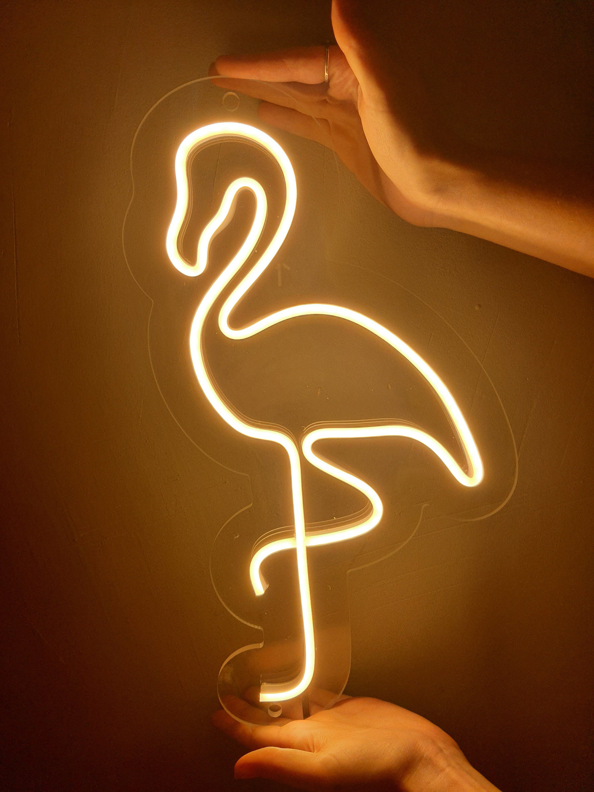 Pink flamingo neon sign