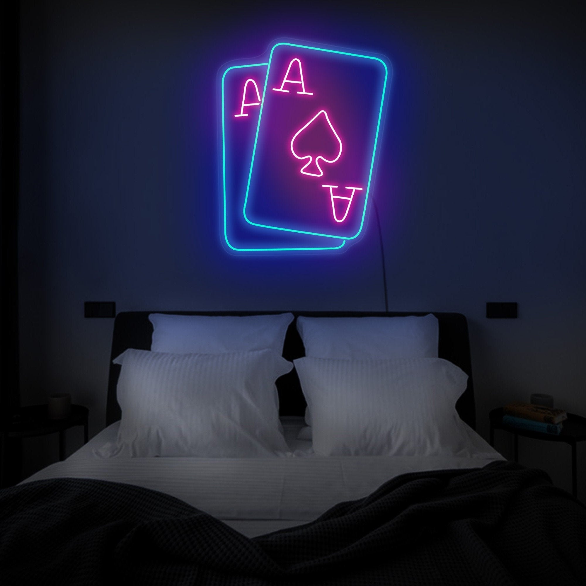 Cards neon sign