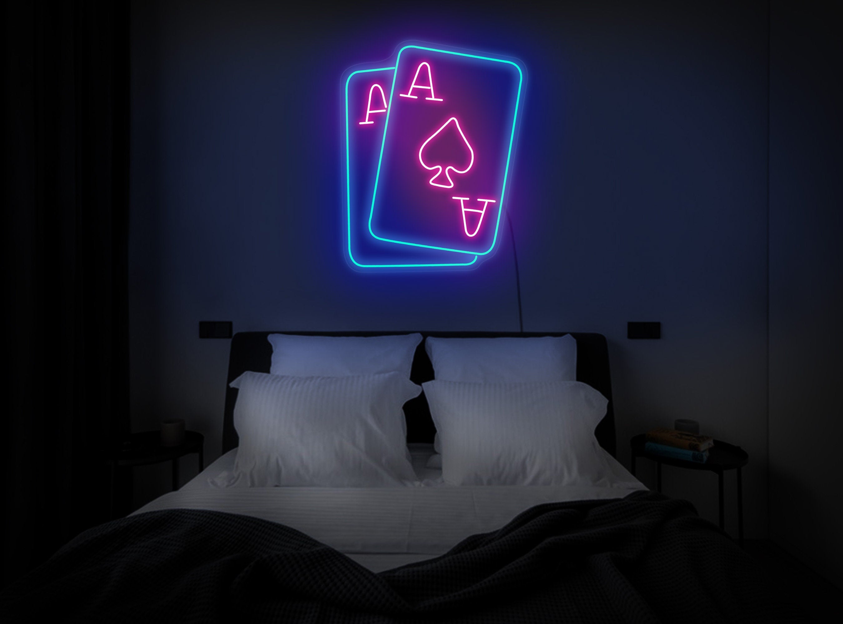 Cards neon sign