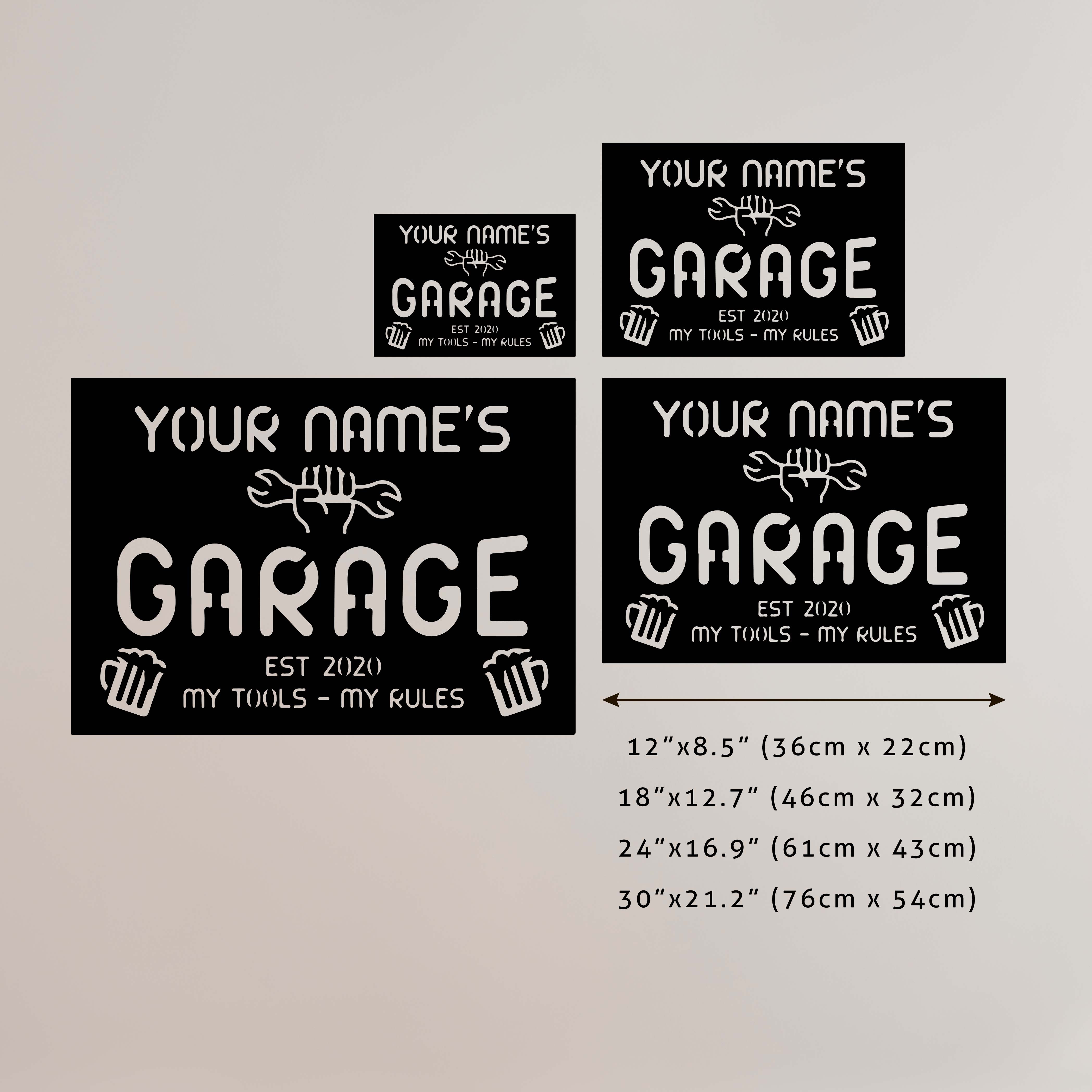 Garage led sign